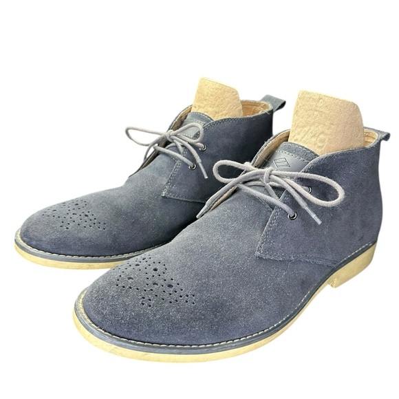 Joseph Abboud Grey Suede Leather Lace Up Chukka Ankle Boots Men’s Size 10 - Picture 1 of 6